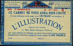 N° 191-C1, 30c rose Semeuse camée EVIAN (x4), S.89 surchargé, TB