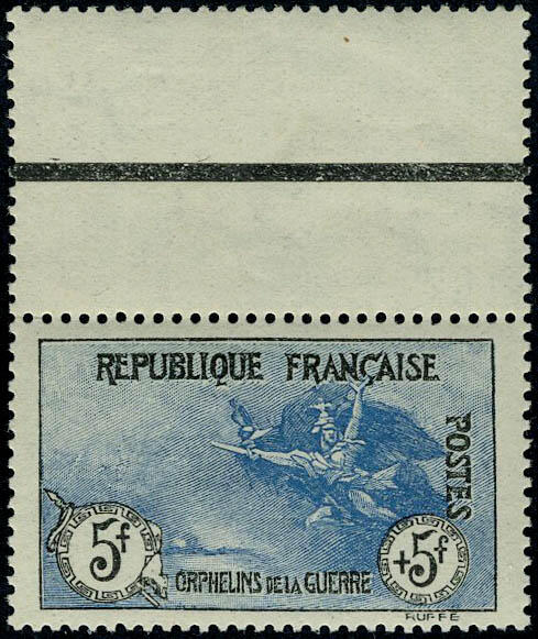 N° 155, 5F+5F ORPHELINS, BdF, centrage parfait, signé Calves, Brun, ...