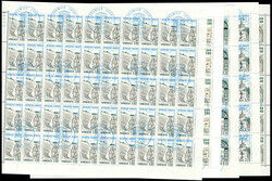 N°88/90, 91/92, les 5 valeurs en feuilles, oblitérations 1er jour. ...