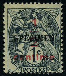 N° 157 C14, 1/2 c type Blanc surchargé Spécimen T.B. signé 10% ...