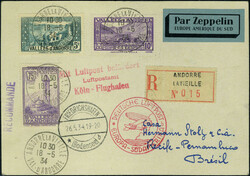 Zeppelin, Sudamerika 1934, pour le Brésil, TB, rare 10% discount for ...