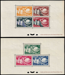 N° 2, + N°4, les 2 blocs U.P.U dentelés, lég. froissures - Photo ...