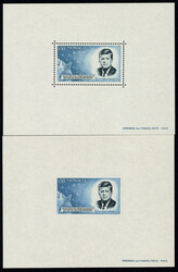 N° 8 + 8a, bloc KENNEDY dentelé + non dentelé, TB - Photo Web