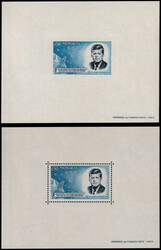 N° 8, + N°8a, Kennedy, blocs dentelé + non dentelé, TB - Photo Web