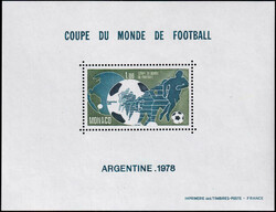 N° 10, Coupe du Monde de Football, bloc dentelé, TB - Photo Web