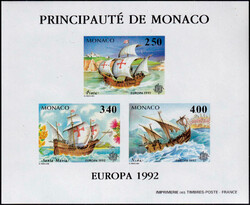 N° 19a, bloc EUROPA 1992 non dentelé, TB - Photo Web