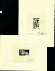 N° 394/95, Les 2 valeurs Croix-Rouge, Epreuves d'artiste signées, ...
