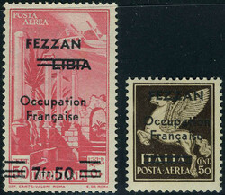 N° 1/2, Les 2 valeurs TB, signés Brun 10% discount for unsold lots.