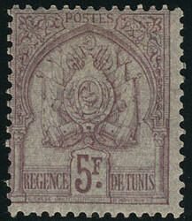 N° 21. 5f lilas sur lilas pâle, T.B 10% discount for unsold lots.