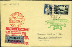 2ème Sudamerikafaart 1933 pour le Brésil, TB 10% discount for ...