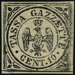 N°5. 10c Noir. T.B. Signé A. Brun (Sassone)