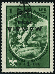 N°476C. 1+1 Vert Jamborée Mamaia 1934. Surcharge renversée. T.B. ...