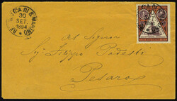 N° 24, 50c Palais du Gouvernement, obl 30 sept 1894 sur L 1er jour, ...