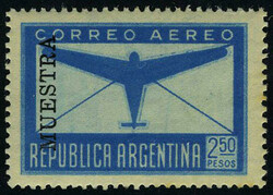 N° 20/24, la série complète surchargée Muestra, qq infimes points ...