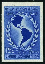 N° 412, Cinquantenaire de l'Union panaméricaine, ND, émis sans ...