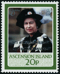 N°444, 20P 40ème Anniversaire, double surcharge, TB (S.G. 60 £) ...