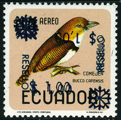 1s sur 10s Oiseau Michel N° 1436, triple surcharge bleue dont 1 ...