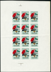 N° 336. Défense nationale 1c vert clair et polychrome, feuillet de ...