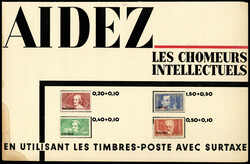 N° 330/33, la série surchargée SPECIMEN, s/document officiel de la ...