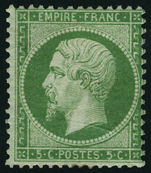 N° 20, 5c vert, très frais, T.B 10% discount for unsold lots.
