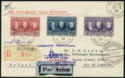 Zeppelin, 8è SAF 1933, pour Rio via Friedrichshafen complément ...