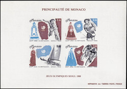 N° 42a, le bloc J.O. SEOUL 1988, non dentelé, TB - Photo Web