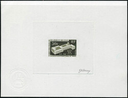 N° 354, 30F O.I.T., épreuve d'artiste en vert olive foncé, cachet ...