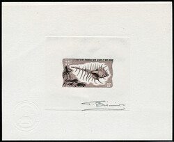 N° 400/03, la série Coquillages en 4 épreuves d'artiste brun lilas ...