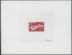 N°55, 5F O.I.T. Epreuve d'artiste en rouge, cachet à sec de ...