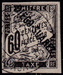 N° 12, 60c noir, TB, signé Calves