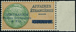 N° 1, 6F orange et vert, SUPERBE, BdF, signé Brun