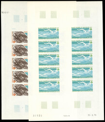 N° 450/51, la paire JO 1975, ND, feuille complète de 10 ex. T.B