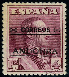 N° 11, 4 Ptas lilas, dentelé 14, TB - Michel 11C