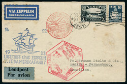Zeppelin 7 SAF 1933, L. CàD Tallinn 12.IX.33, CàD de transit Berlin ...