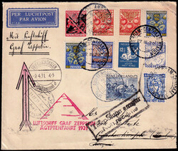 ZEPPELIN Agyptenfahrt 1931 pour Constantinople, pli non réclamé, ...