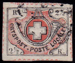 N° 11, 2 1/2 WINTERTHUR, grandes marges, SUPERBE, signé Brun + cert