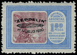 N° 19A/E, série Zeppelin surcharge verte, (sauf 19F cote 10€), TB ...