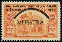 N° 184A/84E, la série surchargée Muestra, qq points de rousseurs ...