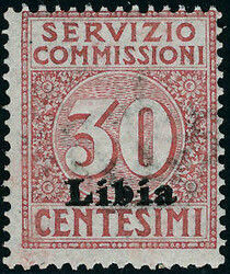 N°1a, 30c rouge, double surcharge, TB, (Sassone 2000)