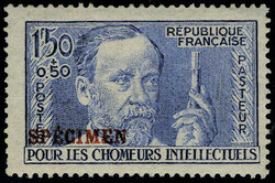 N° 330/33, la série Chômeurs surchargée Spécimen, TB, émis NSG
