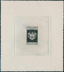 N° 668, 1f50 + 3f50 Journée du timbre 1944, épreuve d'artiste en ...