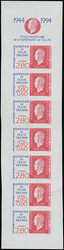 N° 2865a, Journée du Timbre 1994 bande carnet non-dentelé, TB