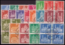 1960, Postg. Motive und Baudenkmäler, Viererblock-Serie mit ...