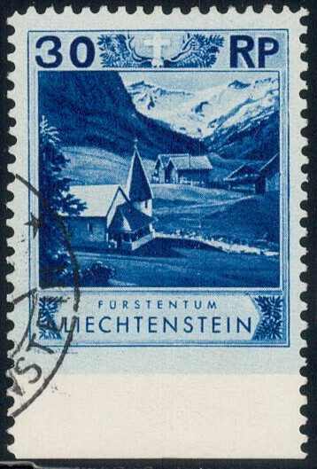 1930, 30 Rp. Landschaftsbilder, Abart: unten ungezähnt, sauberer ...