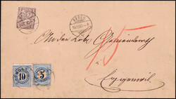 1880, 5 Rp. Sitzende Helvetia, sauberer Stempel BADEN 14 VII 80, auf ...