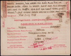 1944, 14 JUIN, COMITE INTERNATIONAL CROIX ROUGE / SHANGHAI auf einem ...