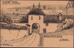 1892, 5 Rp. schwarz, Zudruck Architektura Zürich 3, ungebrauchte ...