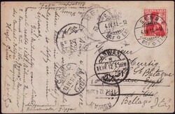 1912, 10 Rp.-Frankatur auf Karte von BERN 4.IV.12 mit guter ...