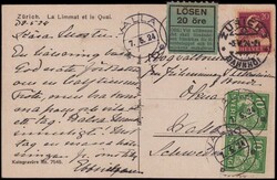20 Rp.-Einzelfrankatur, 20 Rp. Tellbrustbild, Stempel ZÜRICH 5.V.24, ...