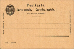 1891, 600 Jahre Eidgenossenschaft, Rückseite schwarz, mit ...